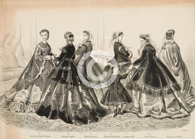 Costume plate - Le Follet, 1865-1866. Creator: Unknown.