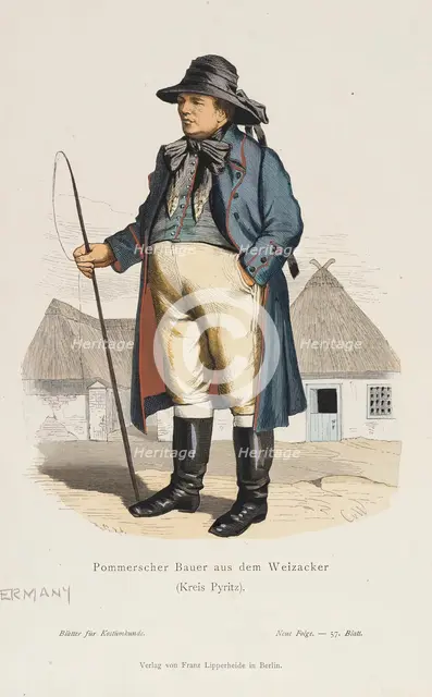 Costume Plate (Pommerscher Bauer aus dem Weizacker), 19th century. Creator: Unknown.