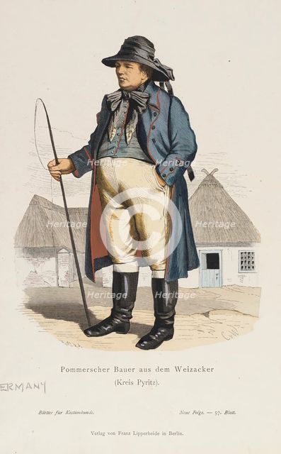 Costume Plate (Pommerscher Bauer aus dem Weizacker), 19th century. Creator: Unknown.