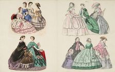 Costume plates, 1859-62. Creator: Unknown