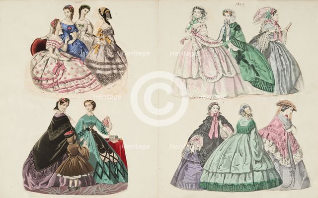 Costume plates, 1859-62. Creator: Unknown.