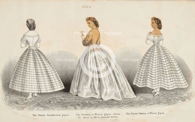 Costume plates, 1864. Creator: Unknown.
