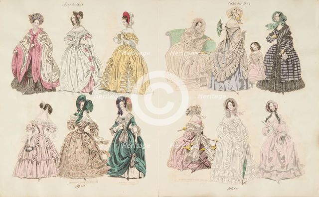 Costume plates,1838-1839.  Creator: Unknown.