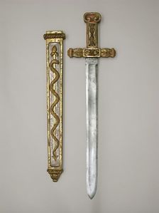 Costume Sword with Scabbard in the Classical Style, French, Paris, ca. 1788-90. Creator: Unknown