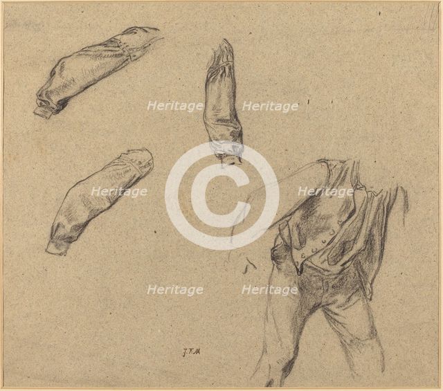 Costume Studies, 1854/1855. Creator: Jean Francois Millet.