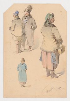 Costume studies, 1854. Creator: Friedrich Carl von Scheidlin