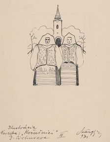 Costume studies, 1931. Creator: Zolo Palugyay