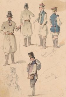 Costume Study, 1854. Creator: Friedrich Carl von Scheidlin