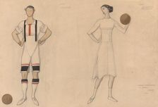 Costume Study for "Jeux", 1913. Creator: Leon Bakst