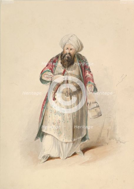 Costume Study for Osmin in the "Abduction from the Seraglio" by W.A. Mozart, ca. 1830-50. Creator: Johann Georg Christoph Fries.