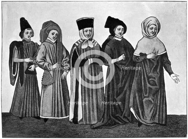 Costumes, 15th century, (1910). Artist: Unknown