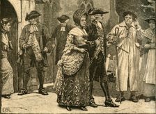 Costumes at the beginning of George III's reign, early 1760s (c1890). Creator: Edmund Blair Leighton