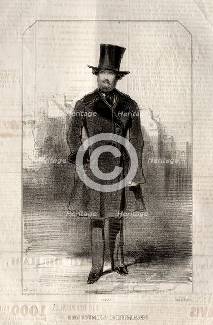 Costumes d Humann, 1843. Creator: Paul Gavarni (French, 1804-1866).