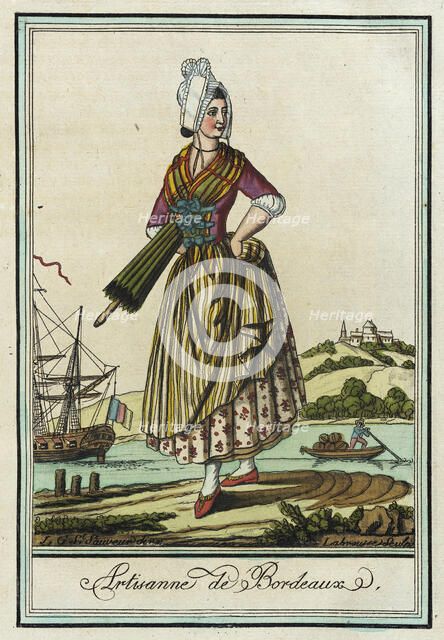 Costumes de Différent Pays, 'Artisanne de Bordeaux', c1797. Creators: Jacques Grasset de Saint-Sauveur, LF Labrousse.