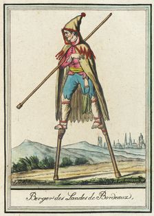 Costumes de Différent Pays, Berger des Landes de Bordeaux c1797. Creators: Jacques Grasset de Saint-Sauveur, LF Labrousse
