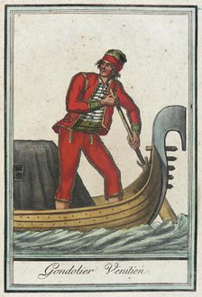 Costumes de Différent Pays, Gondolier Venitien c1797. Creators: Jacques Grasset de Saint-Sauveur, LF Labrousse