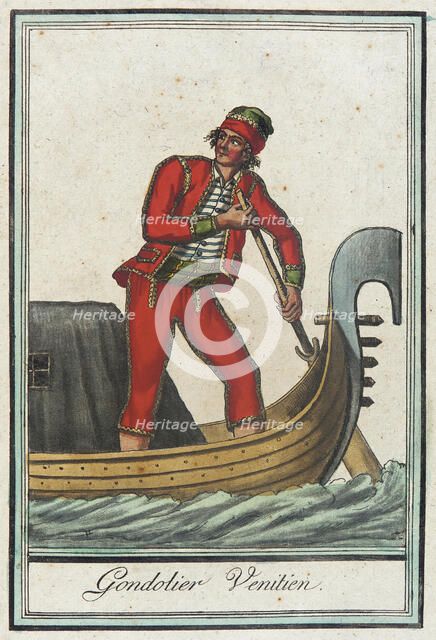 Costumes de Différent Pays, 'Gondolier Venitien', c1797. Creators: Jacques Grasset de Saint-Sauveur, LF Labrousse.
