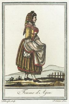 Costumes de Différent Pays, Femme d'Agen c1797. Creator: Jacques Grasset de Saint-Sauveur
