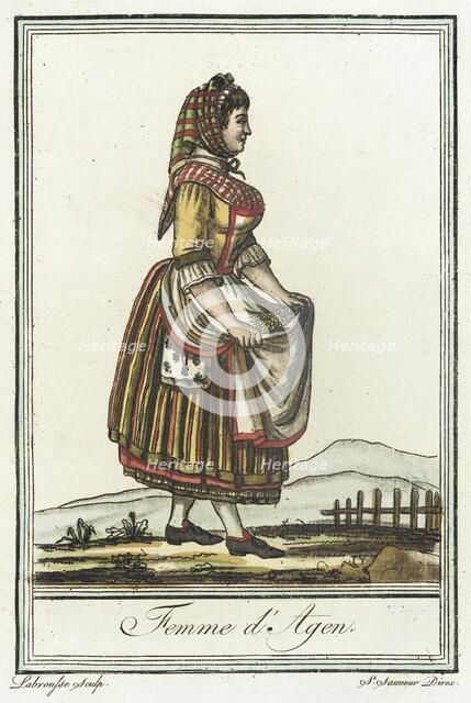 Costumes de Différent Pays, 'Femme d'Agen', c1797. Creator: Jacques Grasset de Saint-Sauveur.