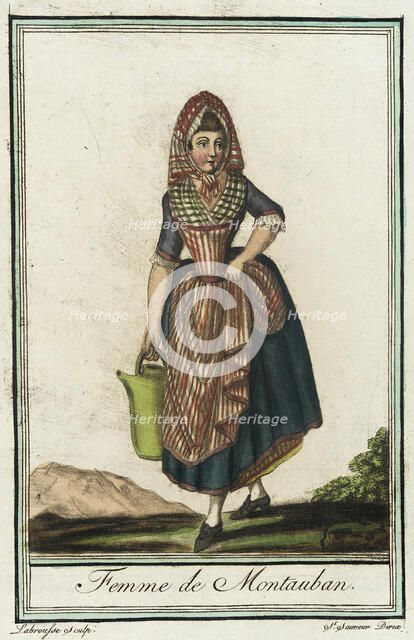 Costumes de Différent Pays, 'Femme de Montauban', c1797. Creators: Jacques Grasset de Saint-Sauveur, LF Labrousse.
