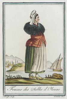 Costumes de Différent Pays, Femme des Sables d'Olonne c1797. Creators: Jacques Grasset de Saint-Sauveur, LF Labrousse