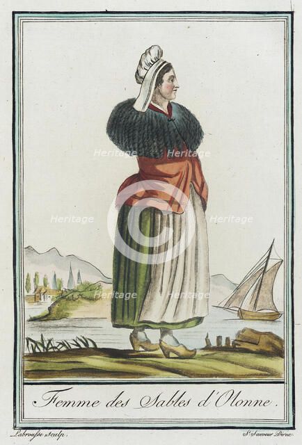 Costumes de Différent Pays, 'Femme des Sables d'Olonne', c1797. Creators: Jacques Grasset de Saint-Sauveur, LF Labrousse.