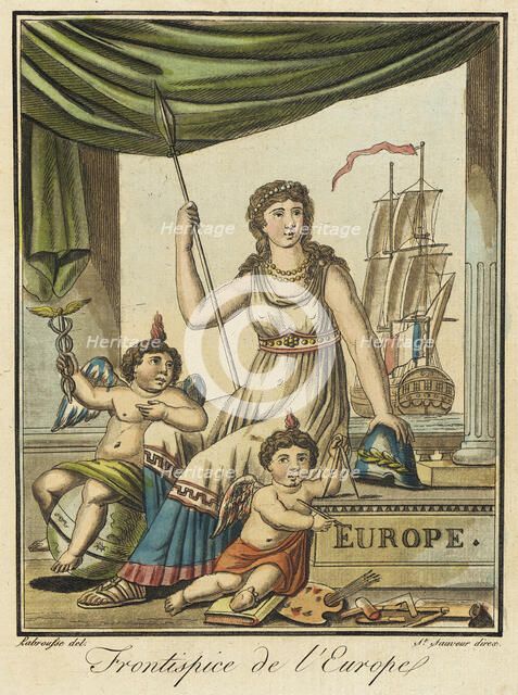 Costumes de Différent Pays, 'Frontispice de l'Europe', c1797. Creators: Jacques Grasset de Saint-Sauveur, LF Labrousse.