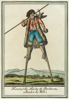 Costumes de Différent Pays, Homme des Landes de Bordeaux Allant à la Ville c1797. Creator: Jacques Grasset de Saint-Sauveur
