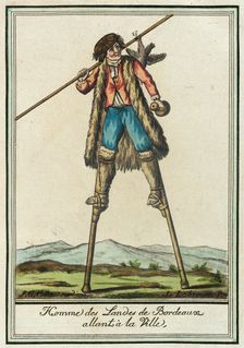 Costumes de Différent Pays, Homme des Landes de Bordeaux Allant à la Ville c1797. Creator: Jacques Grasset de Saint-Sauveur