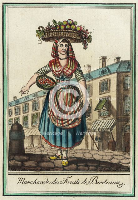 Costumes de Différent Pays, 'Marchande de Fruits de Bordeaux', c1797. Creators: Jacques Grasset de Saint-Sauveur, LF Labrousse.