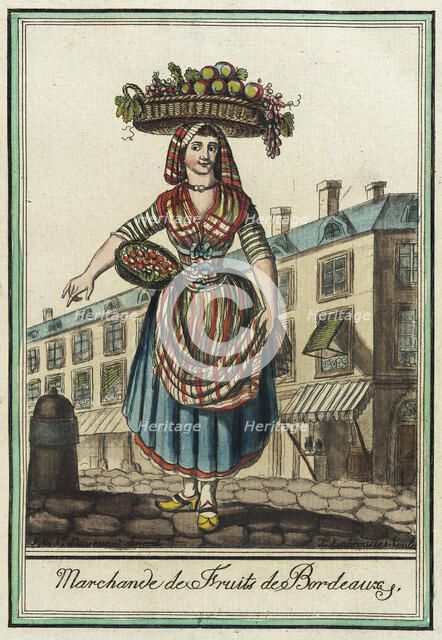 Costumes de Différent Pays, 'Marchande de Fruits de Bordeaux', c1797. Creators: Jacques Grasset de Saint-Sauveur, LF Labrousse.