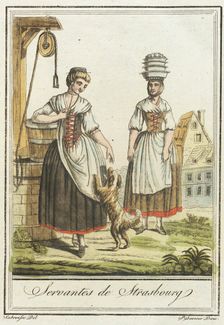 Costumes de Différent Pays, Servantes de Strasbourg c1797. Creators: Jacques Grasset de Saint-Sauveur, LF Labrousse