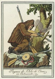 Costumes de Différent Pays, Paysan de l'Isle de Corse en Embuscade c1797. Creator: Jacques Grasset de Saint-Sauveur