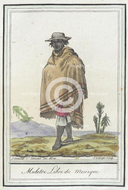 Costumes de Différents Pays, 'Mulatre Libre du Mexique', c1797. Creators: Jacques Grasset de Saint-Sauveur, LF Labrousse.