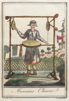 Costumes de Différents Pays, Musicienne Chinoise c1797. Creators: Jacques Grasset de Saint-Sauveur, LF Labrousse