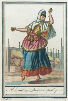 Costumes de Différents Pays, Mahometane Danseuse Publique c1797. Creators: Jacques Grasset de Saint-Sauveur, LF Labrousse