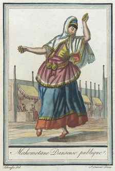 Costumes de Différents Pays, Mahometane Danseuse Publique c1797. Creators: Jacques Grasset de Saint-Sauveur, LF Labrousse
