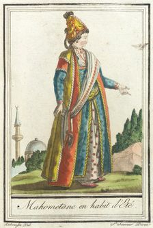 Costumes de Différents Pays, Mahometane en Habit d'Eté c1797. Creator: Jacques Grasset de Saint-Sauveur