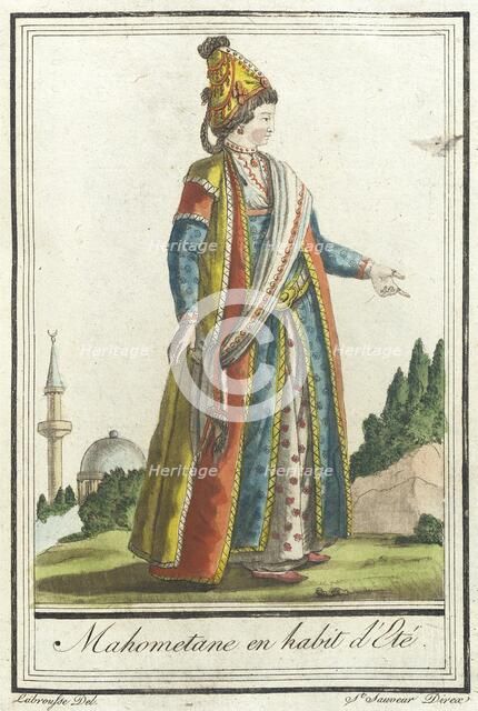 Costumes de Différents Pays, 'Mahometane en Habit d'Eté', c1797. Creator: Jacques Grasset de Saint-Sauveur.