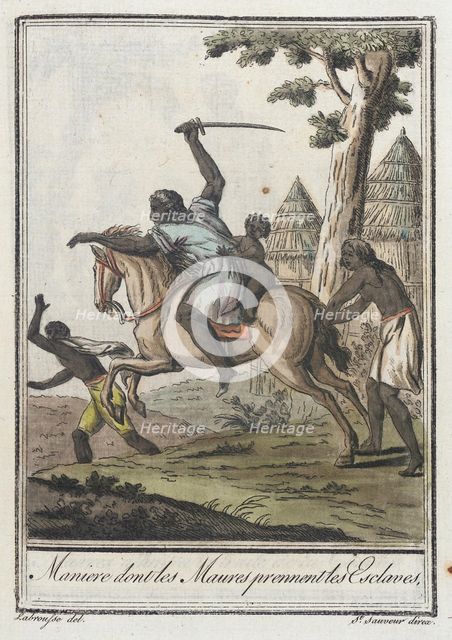 Costumes de Différents Pays, 'Maniere Dont les Maures Prennent les Esclaves', c1797. Creator: Jacques Grasset de Saint-Sauveur.