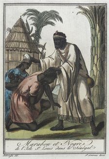 Costumes de Différents Pays, Marabou et Negre de l'Isle St. Louis dans le Sénégal c1797. Creator: Jacques Grasset de Saint-Sauveur