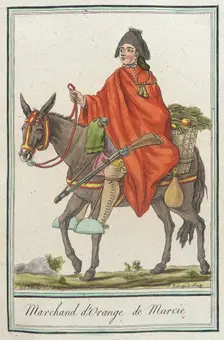 Costumes de Différents Pays, Marchand d'Orange de Murcie c1797. Creator: Jacques Grasset de Saint-Sauveur