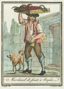 Costumes de Différents Pays, Marchand de Fruits à Naples c1797. Creators: Jacques Grasset de Saint-Sauveur, LF Labrousse