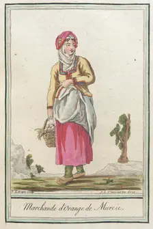 Costumes de Différents Pays, Marchande d'Orange de Murcie c1797. Creators: Jacques Grasset de Saint-Sauveur, LF Labrousse