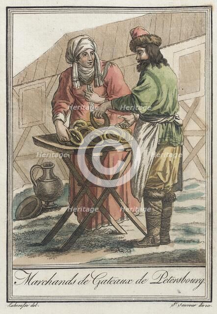 Costumes de Différents Pays, 'Marchands de Gateaux de Petersbourg', c1797. Creator: Jacques Grasset de Saint-Sauveur.