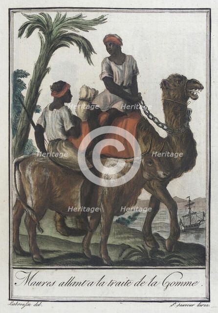 Costumes de Différents Pays, 'Maures Allant a la Traite de la Gomme', c1797. Creators: Jacques Grasset de Saint-Sauveur, LF Labrousse.