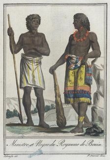 Costumes de Différents Pays, Ministre et Negre du Royaume de Benin c1797. Creator: Jacques Grasset de Saint-Sauveur