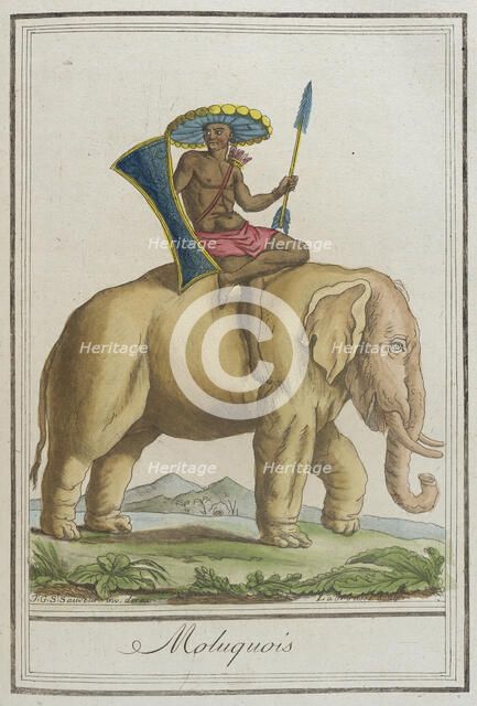 Costumes de Différents Pays, 'Moluquois', c1797. Creators: Jacques Grasset de Saint-Sauveur, LF Labrousse.