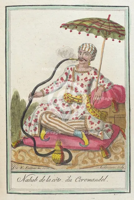 Costumes de Différents Pays, 'Nabab de la Côte du Coromandel', c1797. Creators: Jacques Grasset de Saint-Sauveur, LF Labrousse.