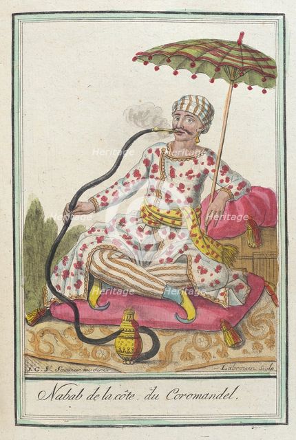 Costumes de Différents Pays, 'Nabab de la Côte du Coromandel', c1797. Creators: Jacques Grasset de Saint-Sauveur, LF Labrousse.